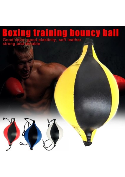 Siyahmavi Tarzı Muay Thai Boks Boks Torbası Çift Uçlu Hız Topu Eğitimi Fitness Topu EDF88 (Yurt Dışından) fiyatları