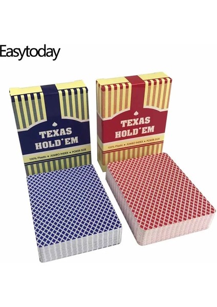 2mavi Tarzı Easytoday Et Su Geçirmez Claoker Kartları Seti Texas Plastik Oyun Kartları Suya Dayanıklı Don Tahtası Eğlence Oyunları (Yurt Dışından) fiyatları