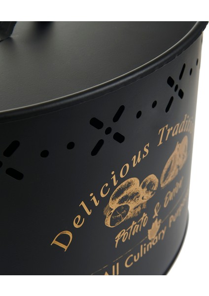 Metal Bölmeli Patates Soğan Kovası - Siyah - 18 lt fırsatları