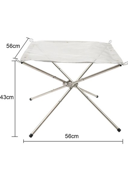 560X560X430MM Stili Şenlik Ateşi Kamp Ateşi Çukuru Kamp Odun Sobası Standı Çerçeve Yangın Rafı Paslanmaz Çelik Katlanabilir Örgü Ateş Çukuru Açık Ahşap Isıtıcı Isıtma (Yurt Dışından)