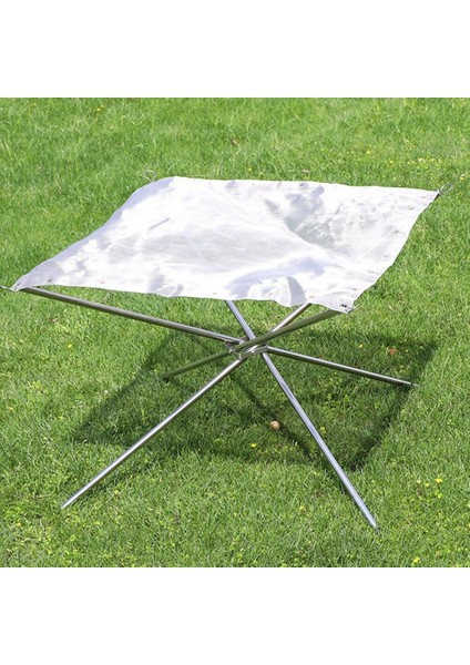 560X560X430MM Stili Şenlik Ateşi Kamp Ateşi Çukuru Kamp Odun Sobası Standı Çerçeve Yangın Rafı Paslanmaz Çelik Katlanabilir Örgü Ateş Çukuru Açık Ahşap Isıtıcı Isıtma (Yurt Dışından)