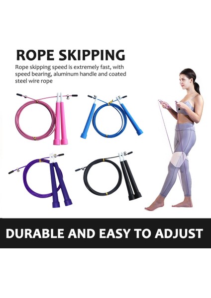 Bir Stil Rulman Ip Atlama Egzersizi Ağırlıklı Hızlı Hızlı Çelik Tel Atlama Ekipmanları Ev Spor Salonu Egzersiz ve Fitness Eğitimi (Yurt Dışından) fiyatları