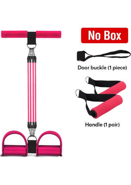 4 Tüp Kırmızı Stil Fitness Kürekçi Direnç Bantları Elastik Çekme Halatları Egzersiz Göbek Direnç Bandı Ev Jimnastik Eğitimi Taşınabilir Egzersiz Ekipmanları (Yurt Dışından)