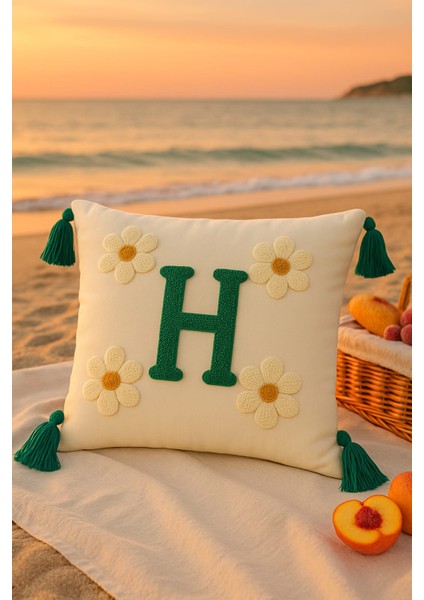 Punch Kırlent Kılıfı Harf Modeli H