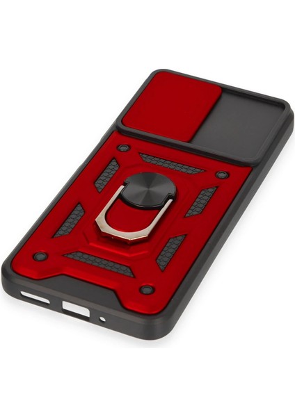 Xiaomi Redmi Note 12 4g Kılıf Pars Lens Yüzüklü Silikon - Kırmızı Yktsn