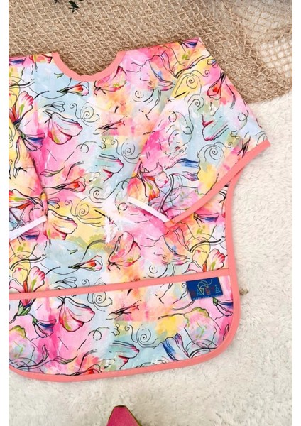 Ebru Desenli Sıvı Geçirmez Unisex Aktivite ve Mama Önlüğü 6-24 Ay indirimleri
