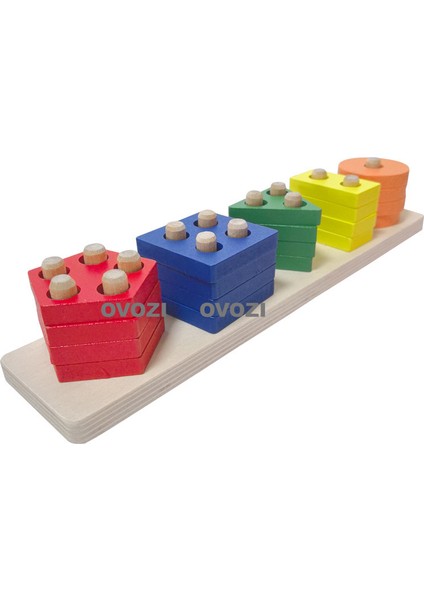 Ahşap Yapı Taşı Oyuncakları Bebek Erken Öğrenme Aydınlanma Eğitici Oyuncaklar (Yurt Dışından)