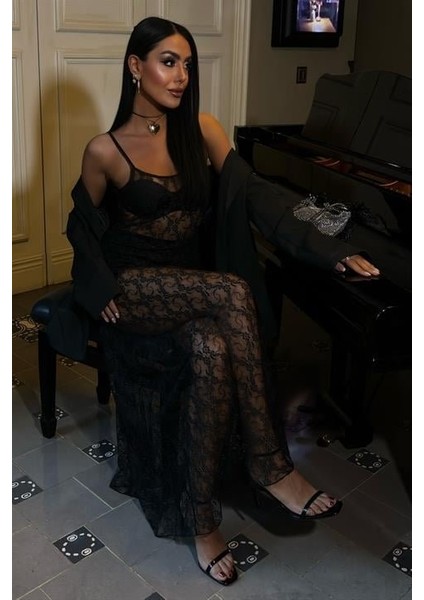 Full Dantel Askılı Elbise 2874 indirimleri