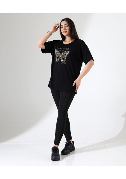 Leopar Kelebek Desenli Bluz indirimleri