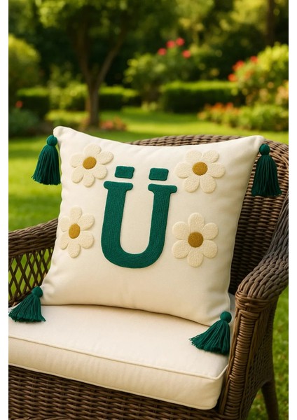 Punch Kırlent Kılıfı Harf Modeli Ü