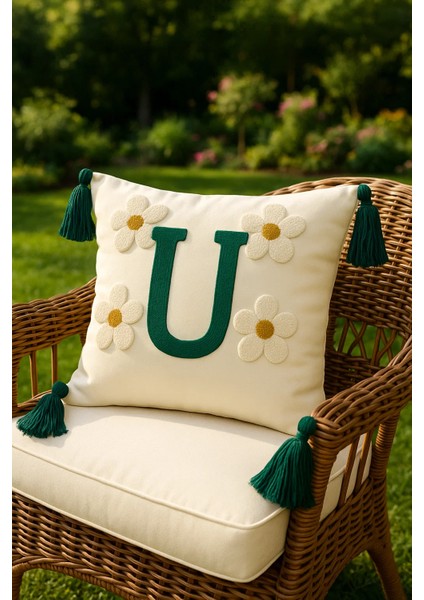 Punch Kırlent Kılıfı Harf Modeli U