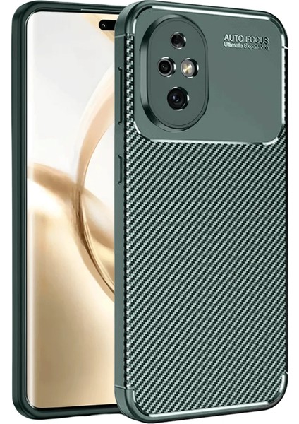 Honor 200 Kılıf Auto Focus Karbon Kapak - Koyu Yeşil Yktsn