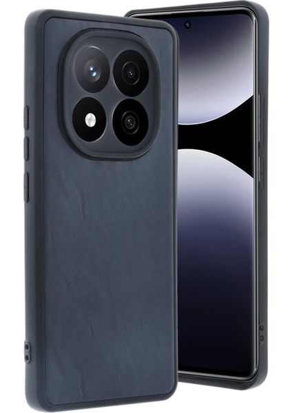 Xiaomi Redmi Note 14 Pro 4g Kılıf Aras Deri Kapak - Lacivert Yktsn