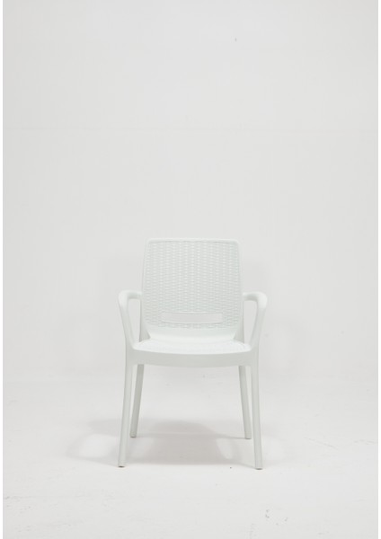 Rattan Large Lüx Masa Takımı Beyaz