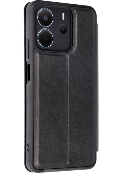 Xiaomi Redmi Note 14 4g Kılıf Flip Cover - Siyah Yktsn