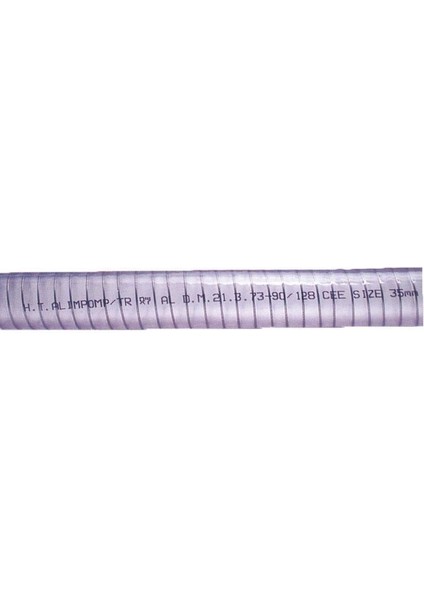 Sıvı Atık-Su Transfer Hortumu , Pvc, Beyaz, Çelik Telle Güçlendirilmiş Ø32MM, 1 1/4''