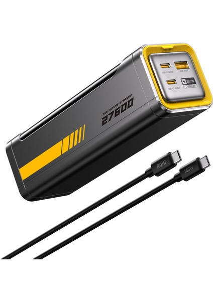 Starship 27.600 Mah 240W Pd3.1 Powerbank, Akıllı Dijital Göstergeli 2si1 Arada Taşınabilir Hızlı Şarj Cihazı, Şarj Istasyonu, Siyah