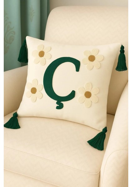 Punch Kırlent Kılıfı Harf Modeli Ç