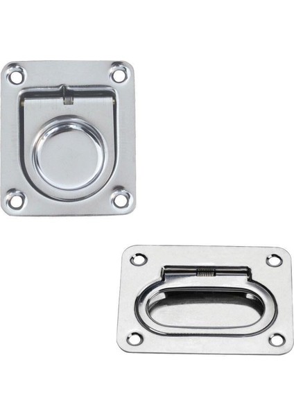 Gömme Kulp, Yaylı Tutamak, Inox 304, 76X57MM