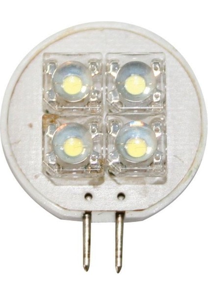 Ampül 12V, Led, T25, G4, Cool White - 4 Pıranha Leds, 37X25X8,2MM
