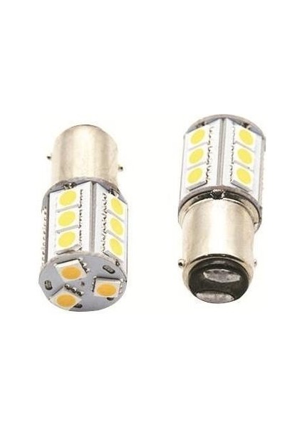 18 Led'li Ampül Çapraz Tırnak Beyaz 9-30 V