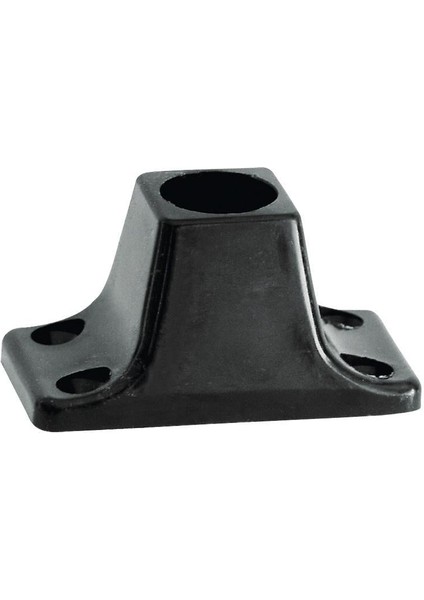 Rectangular Socket 90°, F/tube Ø22MM, Plastic, Black