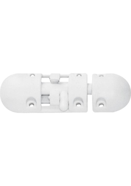 Anti-Rattle Barrel Bolt, Plastic, White