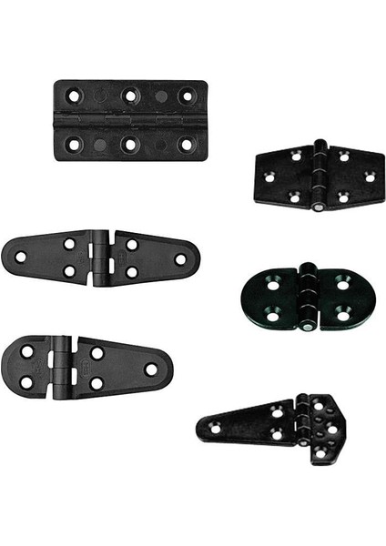 Hinge Polyamide, Rectangular 30X60MM, Black