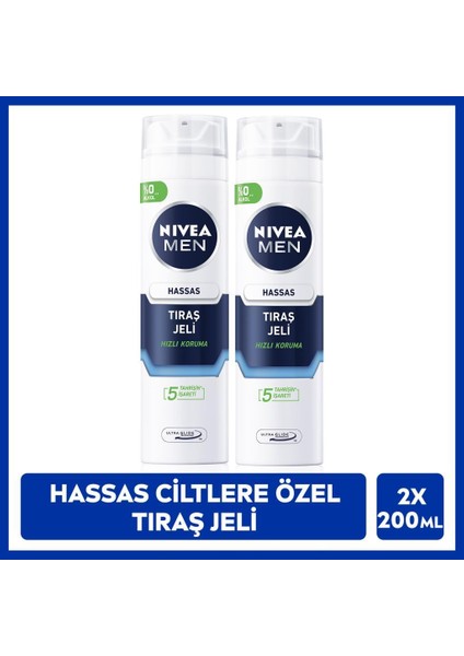 Men Erkek Hassas Ciltlere Özel Tıraş Jeli 200 ml x 2