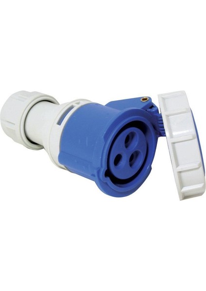 Fiş,dişi,güvenlik KAPAKLI,16A,220 240V,MAVI