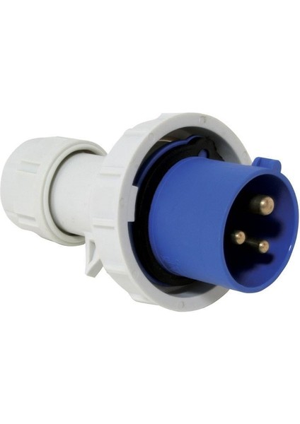 Fiş,erkek,güvenlik Halkalı 16A,220-240V,MAVI