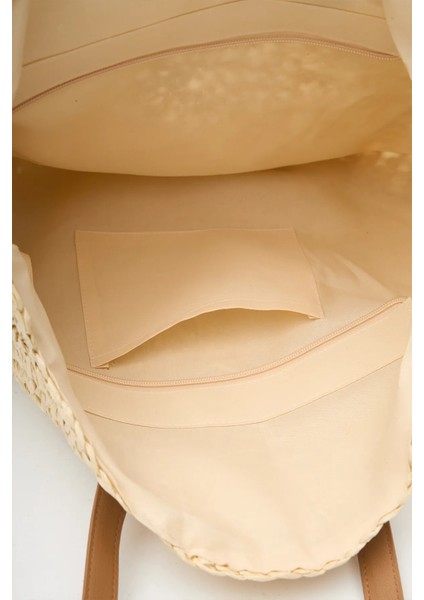 %100 Hasır Fermuar Kapamalı Kadın Omuz Çantası modelleri