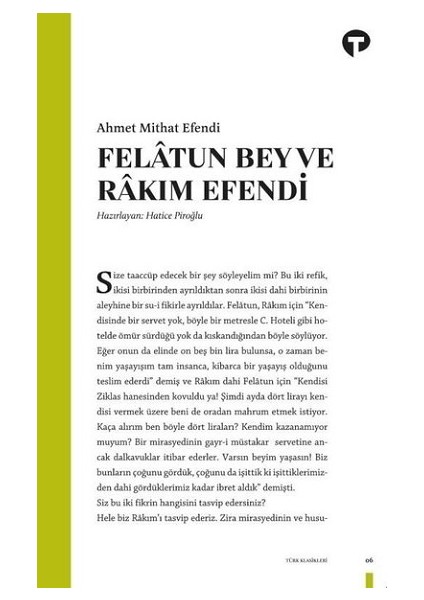 Felatun Bey ve Rakım Efendi