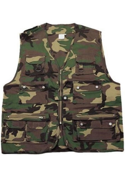 Çok Cepli Kamuflaj Yelek
