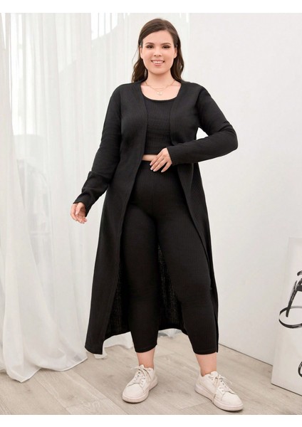 Fh Fashionhere Kadın Uzun Kollu Hırka Atlet ve Eşofman Yün Viskon Üçlü Takım indirimleri