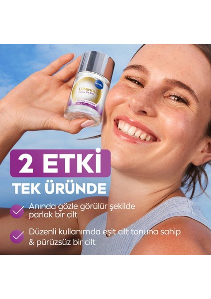 Sun SPF50 Primer Nemlendirici Makyaj Bazı 30ML, LUMINOUS630 Skin Glow Cilt Serum 30ML ve Tonik 100ML
