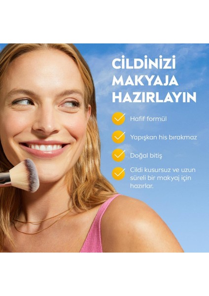 Sun SPF50 Primer Nemlendirici Makyaj Bazı 30ML, LUMINOUS630 Skin Glow Cilt Serum 30ML ve Tonik 100ML