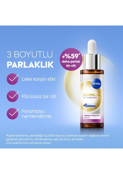 Sun SPF50 Primer Nemlendirici Makyaj Bazı 30ML, LUMINOUS630 Skin Glow Cilt Serum 30ML ve Tonik 100ML