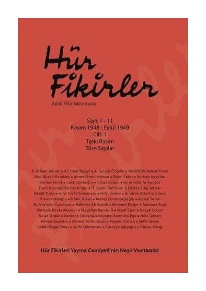 Hür Fikirler Dergisi (Ciltli)