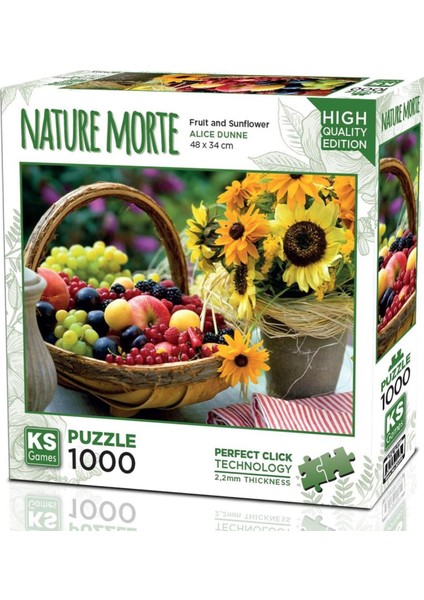1000 Parça Meyveler ve Ayçiçeği Natürmort Puzzle - Alice Dunne