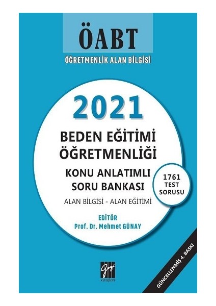 Öabt 2021 Beden Eğitimi Öğretmenliği Konu Anlatımlı Soru Bankası
