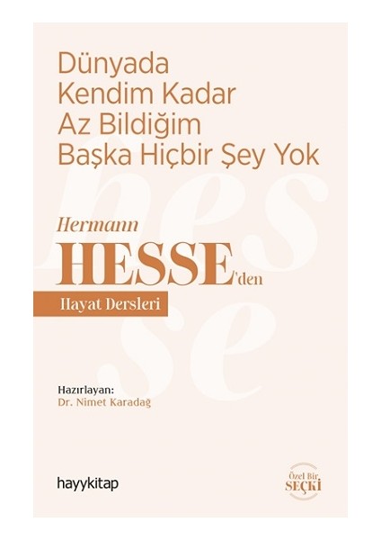 Dünyada Kendim Kadar Az Bildiğim Başka Hiçbir Şey Yok - Hermann Hesse’den Hayat Dersleri