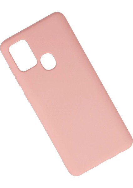 Samsung Galaxy A21S Kılıf Nano Içi Kadife Silikon - Pudra Yktsn