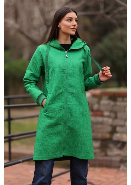 Fh Fashionhere 5138 Kapitone Uzun Mont - E.yeşil