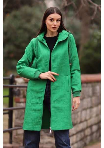 Fh Fashionhere 5138 Kapitone Uzun Mont - E.yeşil