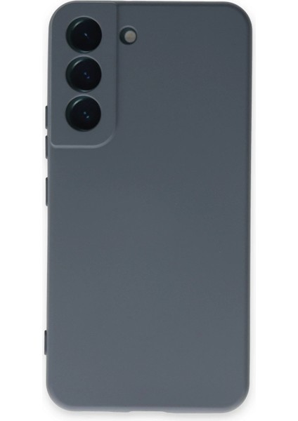 Samsung Galaxy S22 Kılıf Nano Içi Kadife Silikon - Gri Yktsn