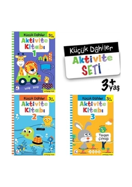 Küçük Dahiler Aktivite Seti 3+ Yaş (3 Kitap Takım)