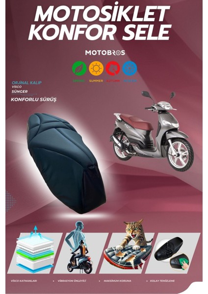 Peugeot Tweet Özel Kalıp Visco Süngerli Konfor Sele Kılıfı