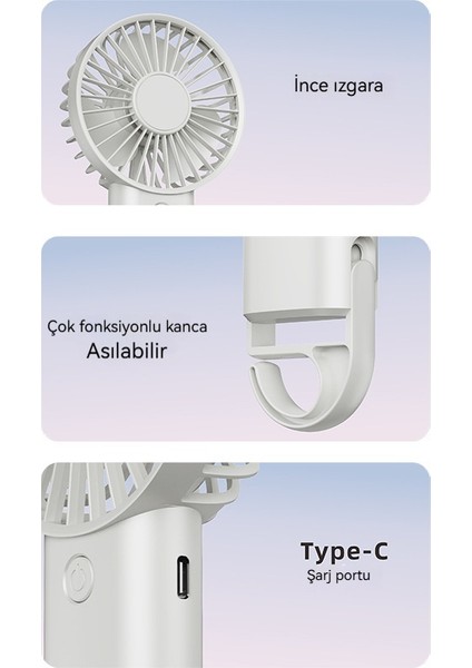 El Katlanabilir USB Şarj Küçük Fan (Yurt Dışından)