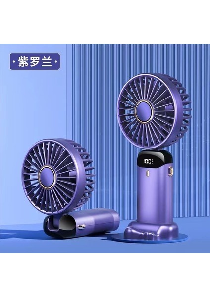 USB El Fanı Mini Taşınabilir Öğrenci Fan Dijital Ekran Katlanır Aromaterapi Küçük Elektrikli Fan (Yurt Dışından)